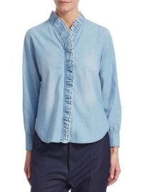 Isabel Marant Ruffled Chambray Shirt at Saks Fifth Avenue